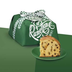 PANETTONE Tradizionale basso incarto verde FLAMIGNI 750 gr.
