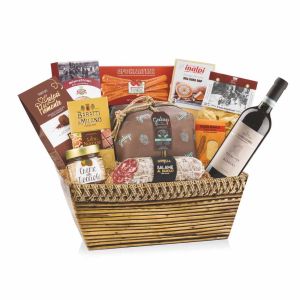 Cesto Gastronomico Natalizio PIEMONTE IN TAVOLA 12 pz. Villa Guelfa